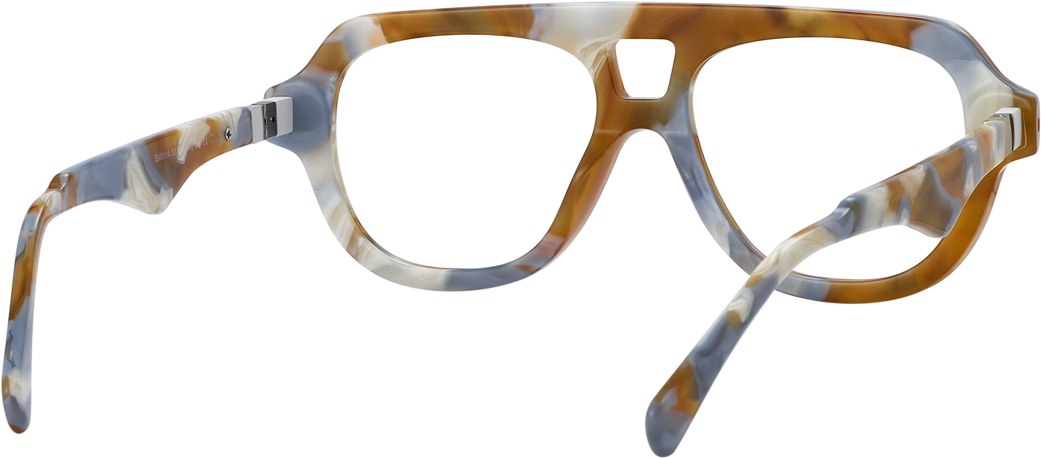 Side view of Fytoo Aviator Tortoiseshell Acetate Full Rim Eyeglasses