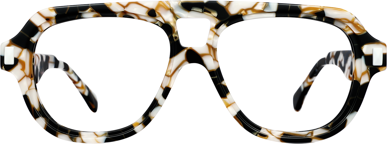 Fytoo Aviator Tortoiseshell Acetate Full Rim Eyeglasses-image-FT828355-08