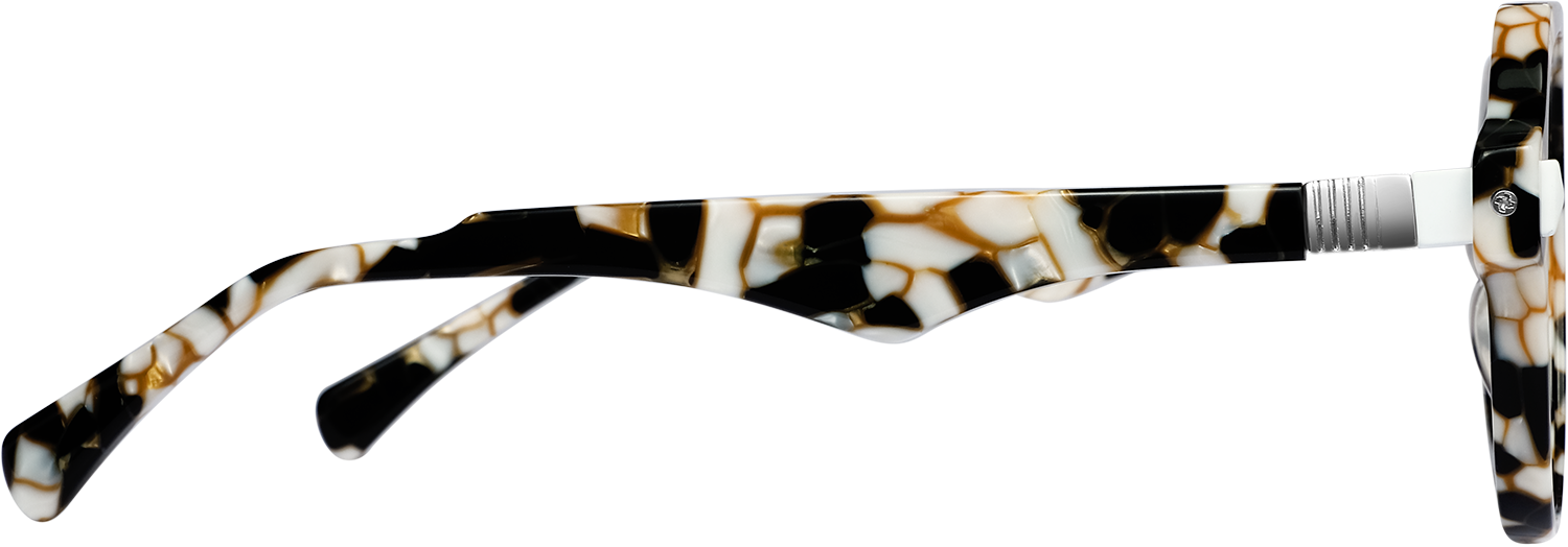 Side view of Fytoo Aviator Tortoiseshell Acetate Full Rim Eyeglasses
