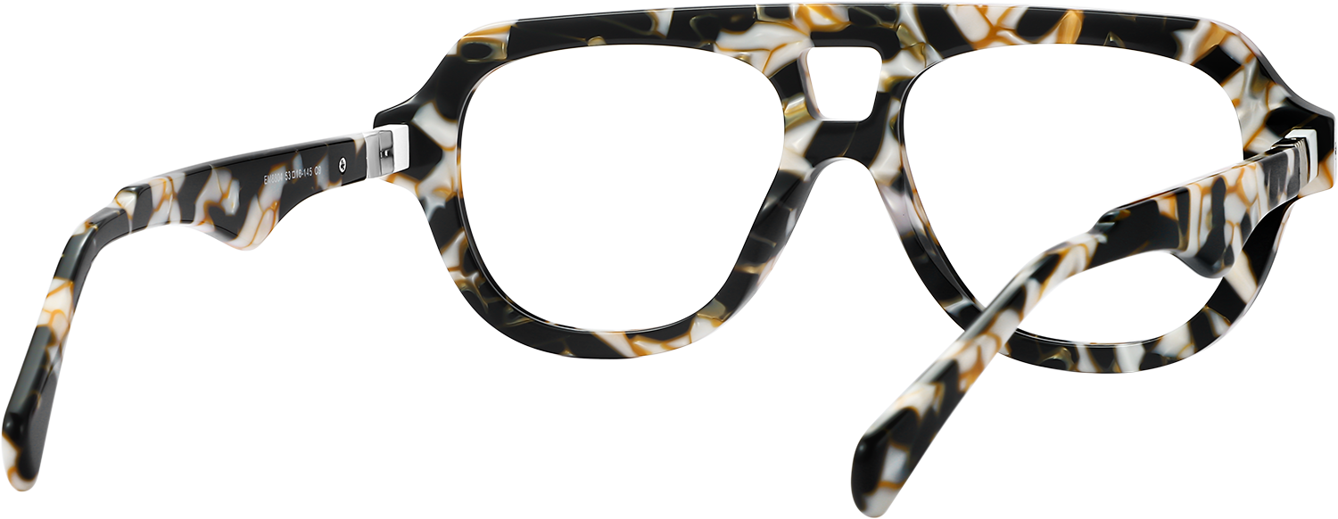 Side view of Fytoo Aviator Tortoiseshell Acetate Full Rim Eyeglasses