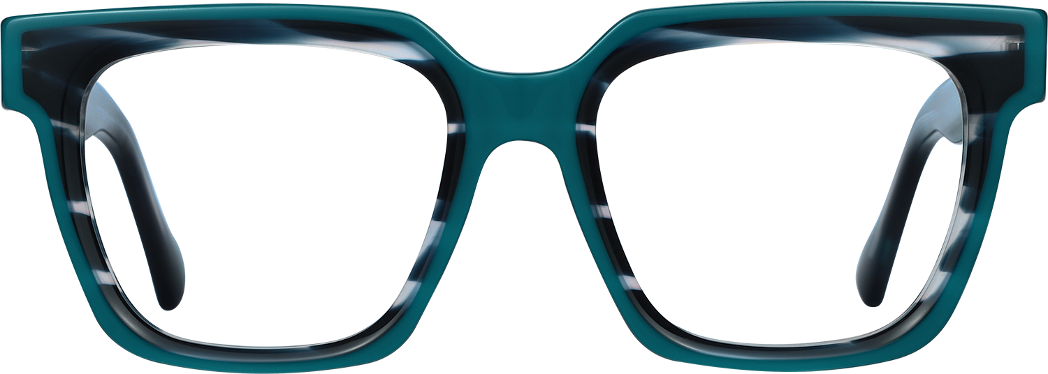 Fytoo Square Two Tone Acetate Full Rim Eyeglasses-image-FT831488-01