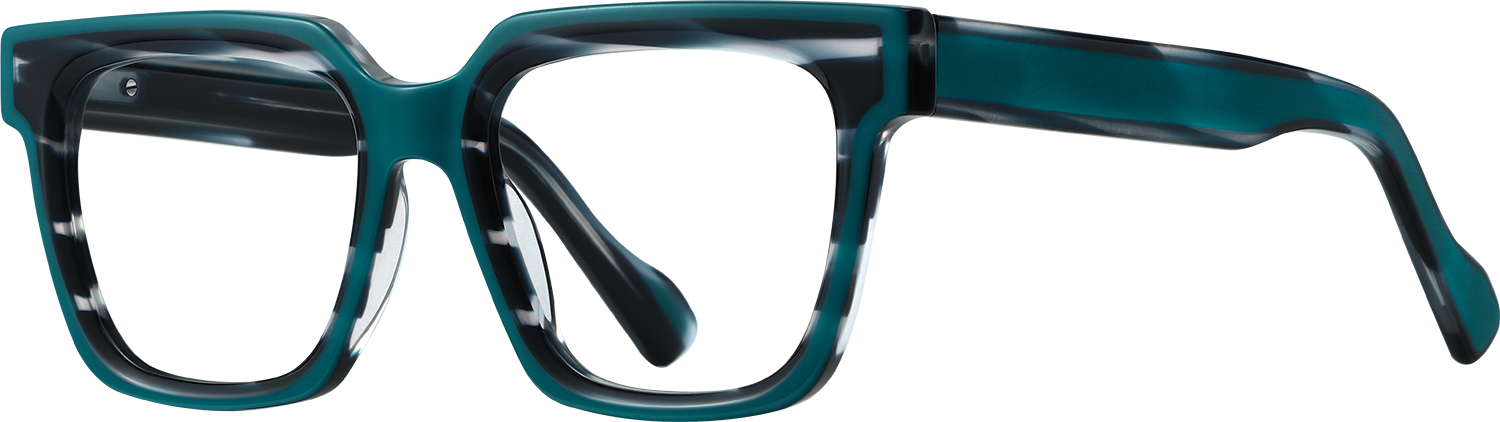 Side view of Fytoo Square Two Tone Acetate Full Rim Eyeglasses