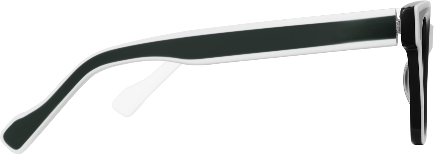 Side view of Fytoo Square Two Tone Acetate Full Rim Eyeglasses