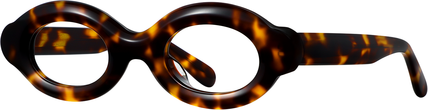 Side view of Fytoo Oval Tortoiseshell Acetate Full Rim Eyeglasses