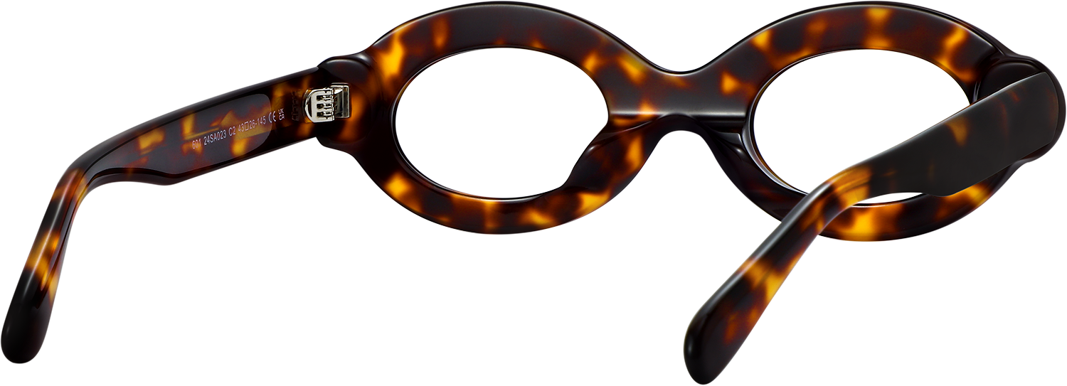 Side view of Fytoo Oval Tortoiseshell Acetate Full Rim Eyeglasses
