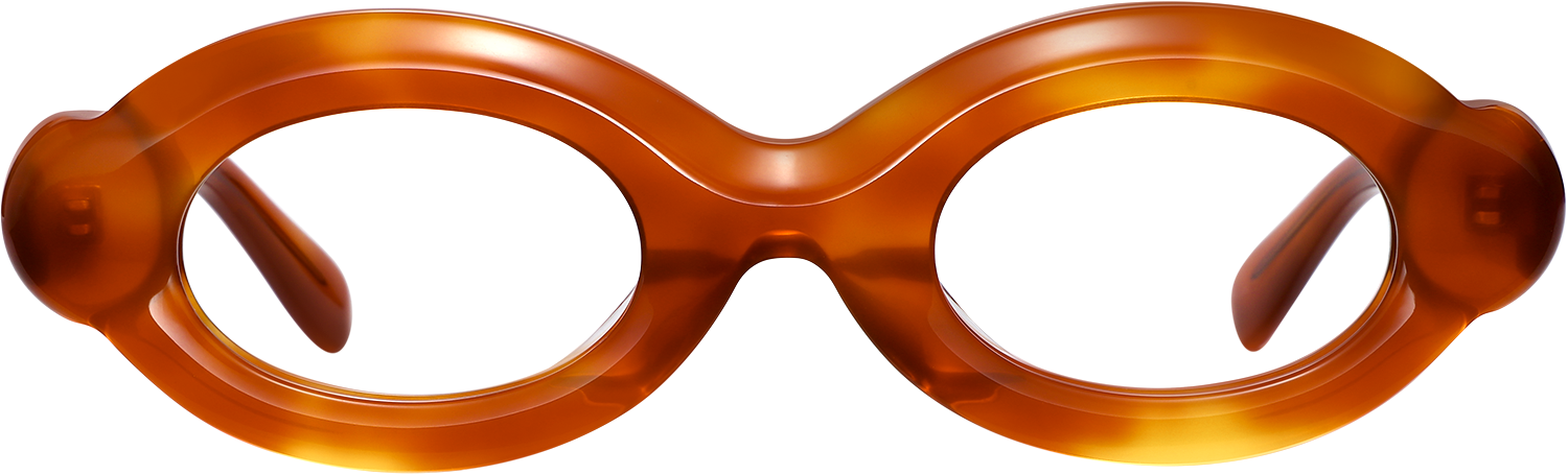 Fytoo Oval Orange Acetate Full Rim Eyeglasses-image-FT832717-03