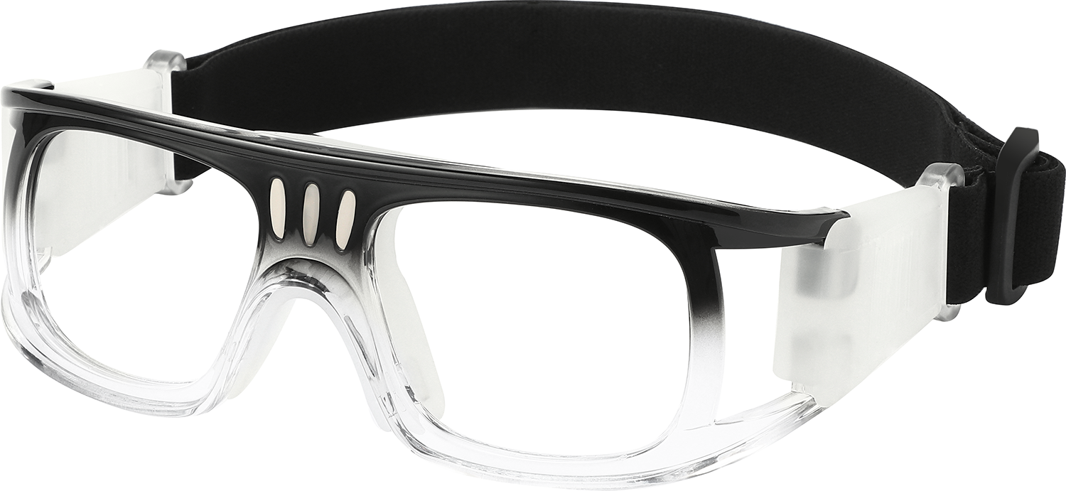 Side view of Fytoo Rectangle Black TR90 Full Rim Eyeglasses