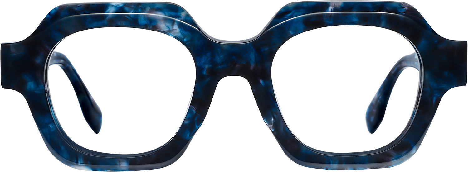 Fytoo Geometric Tortoiseshell Acetate Full Rim Eyeglasses-image-FT835781-02