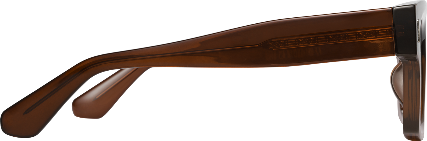 Side view of Fytoo Square Brown Acetate Full Rim Eyeglasses