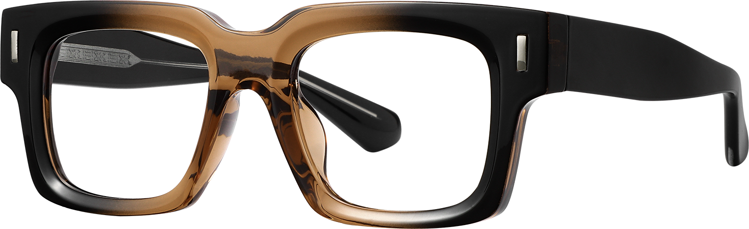 Side view of Fytoo Square Two Tone Acetate Full Rim Eyeglasses