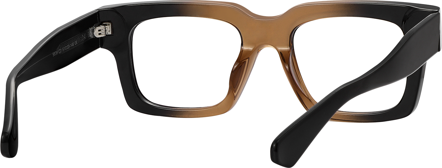 Side view of Fytoo Square Two Tone Acetate Full Rim Eyeglasses