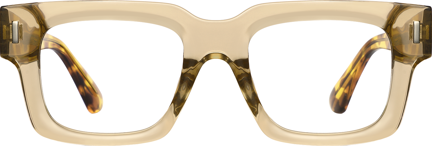 Fytoo Square Light Coffee Acetate Full Rim Eyeglasses-image-FT837653-03