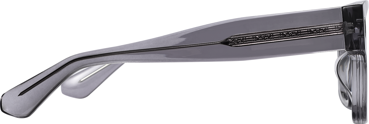 Side view of Fytoo Square Grey Acetate Full Rim Eyeglasses
