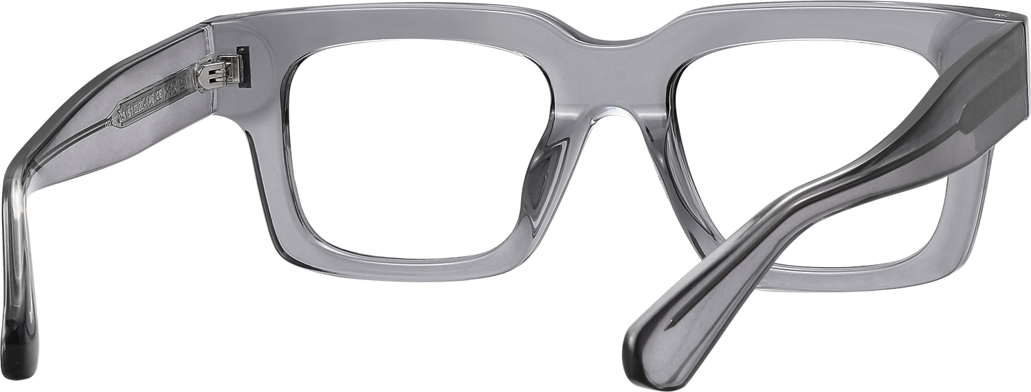 Side view of Fytoo Square Grey Acetate Full Rim Eyeglasses