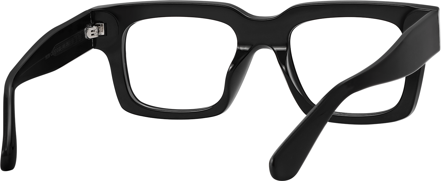 Side view of Fytoo Square Black Acetate Full Rim Eyeglasses