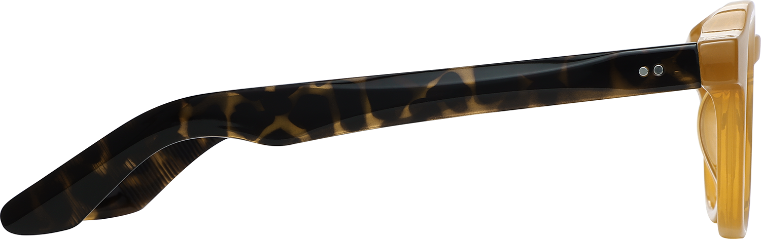 Side view of Fytoo Round Orange TR90 Full Rim Eyeglasses