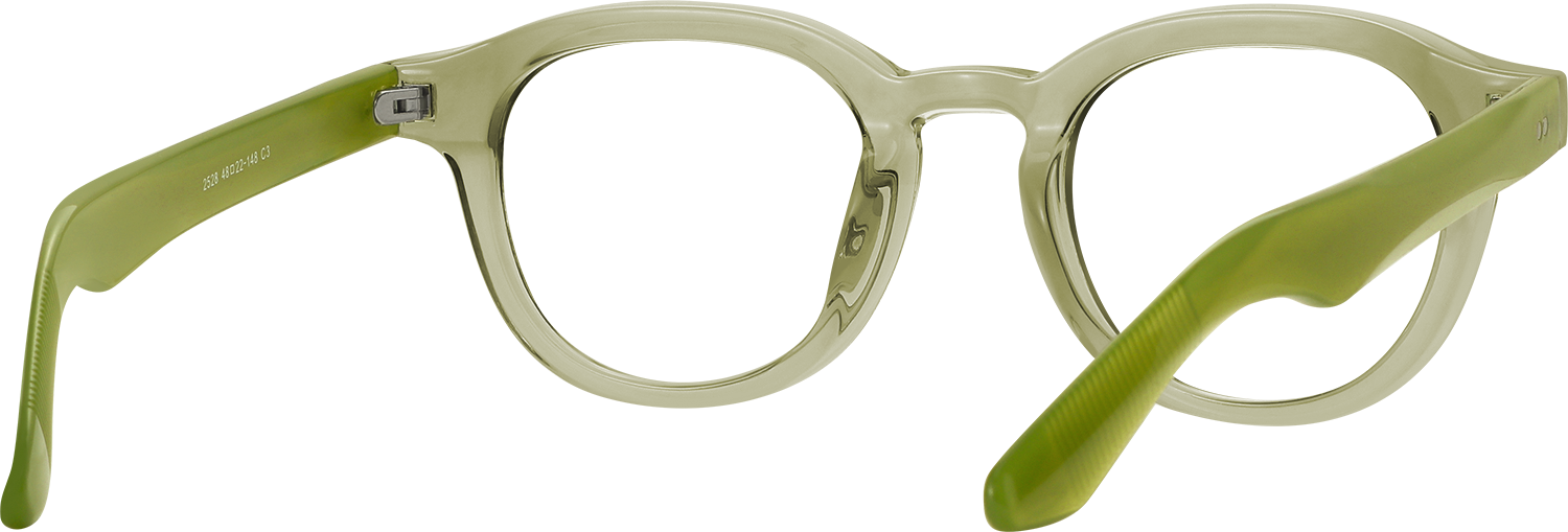 Side view of Fytoo Round Green TR90 Full Rim Eyeglasses