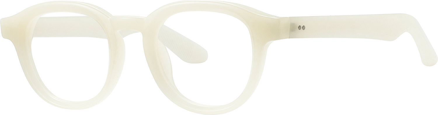 Side view of Fytoo Round White TR90 Full Rim Eyeglasses
