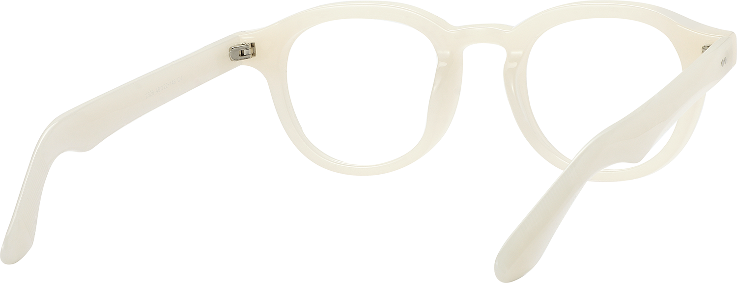 Side view of Fytoo Round White TR90 Full Rim Eyeglasses