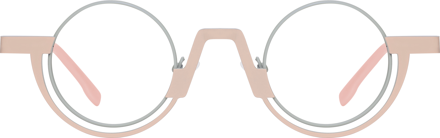 Fytoo Round Two Tone Metal Full Rim Eyeglasses-image-FT838698-03