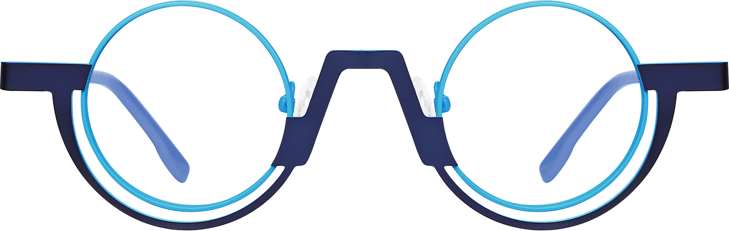 Fytoo Round Blue Metal Full Rim Eyeglasses-image-FT838698-10