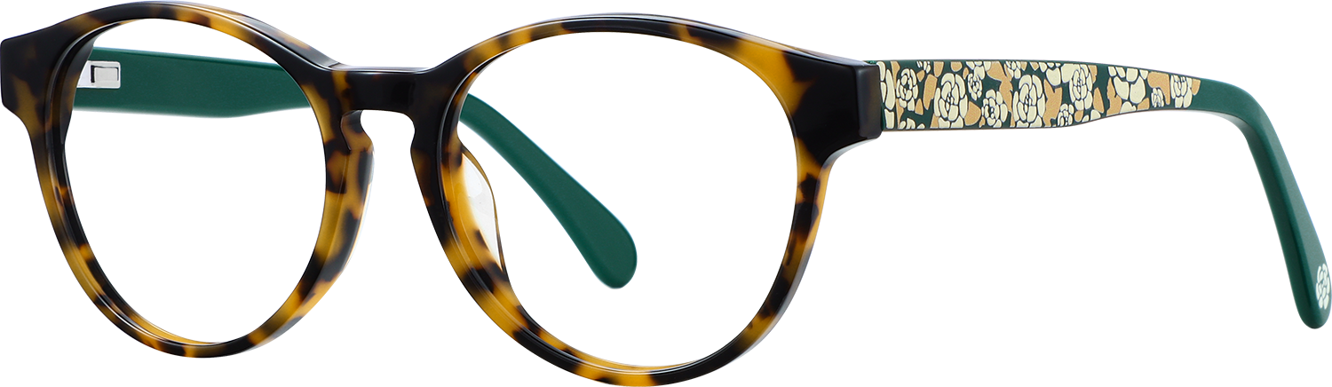 Side view of Fytoo Round Tortoiseshell Acetate Full Rim Eyeglasses