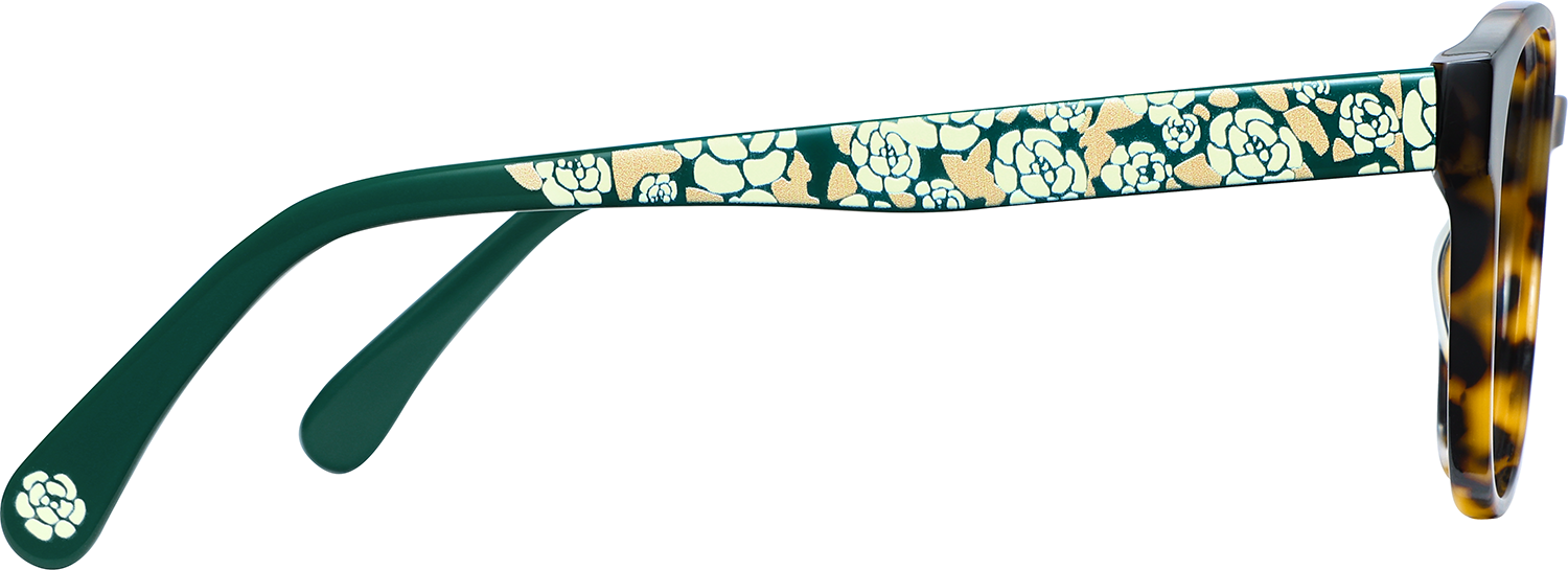 Side view of Fytoo Round Tortoiseshell Acetate Full Rim Eyeglasses