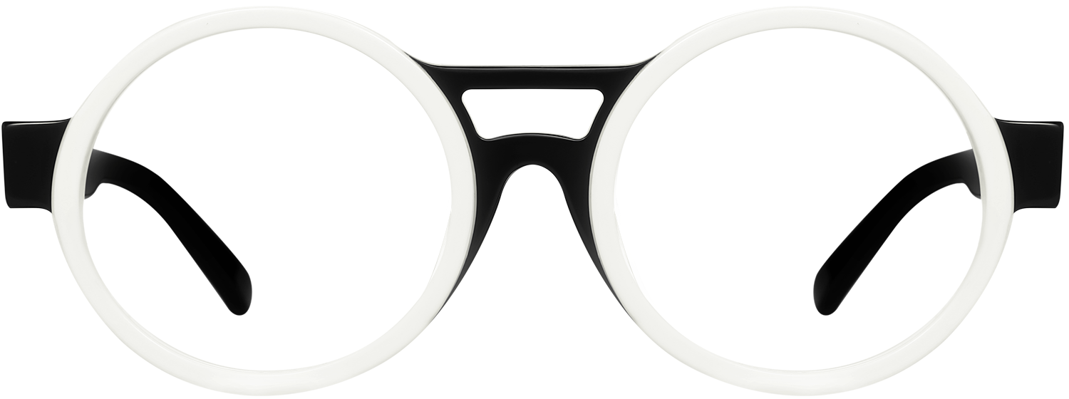 Fytoo Round White Acetate Full Rim Eyeglasses-image-FT841669-02