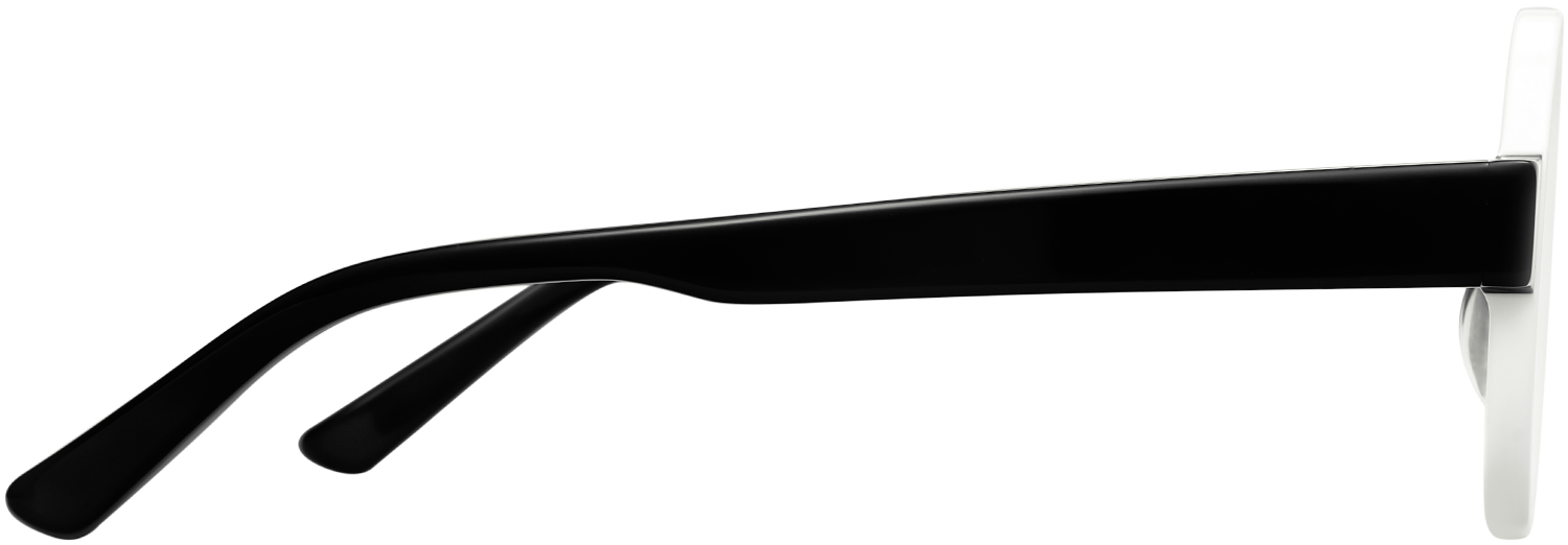 Side view of Fytoo Round White Acetate Full Rim Eyeglasses