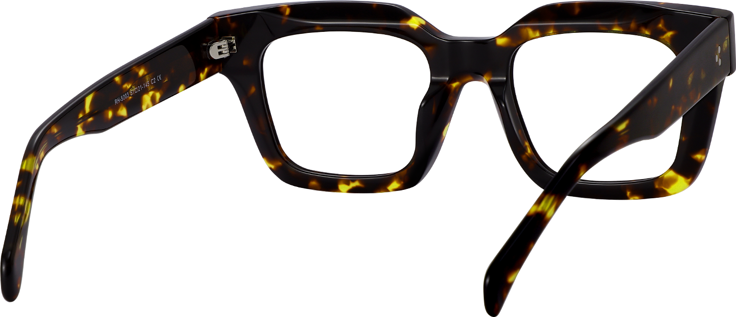Side view of Fytoo Square Tortoiseshell Acetate Full Rim Eyeglasses