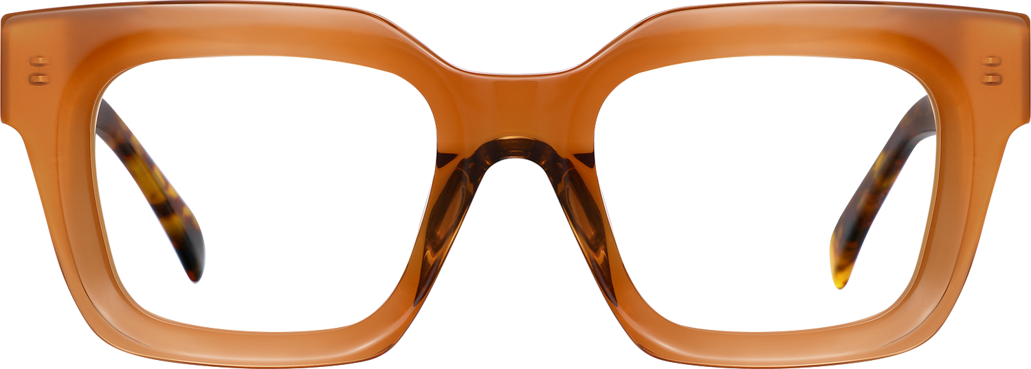Fytoo Square Orange Acetate Full Rim Eyeglasses-image-FT842232-03