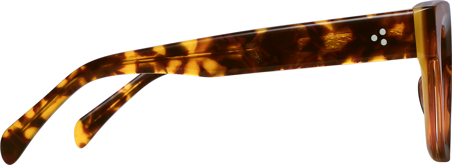 Side view of Fytoo Square Orange Acetate Full Rim Eyeglasses