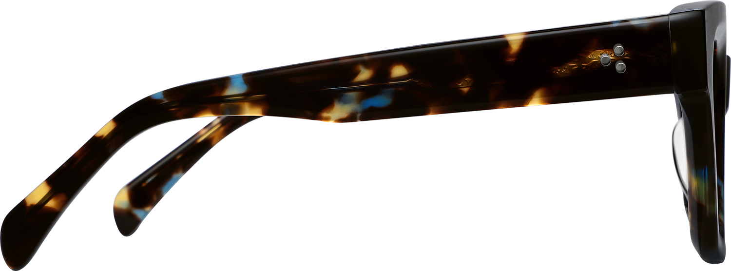 Side view of Fytoo Square Tortoiseshell Acetate Full Rim Eyeglasses