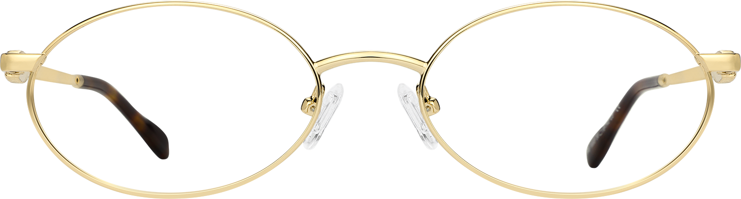Fytoo Oval Golden Metal Full Rim Eyeglasses-image-FT842853-01