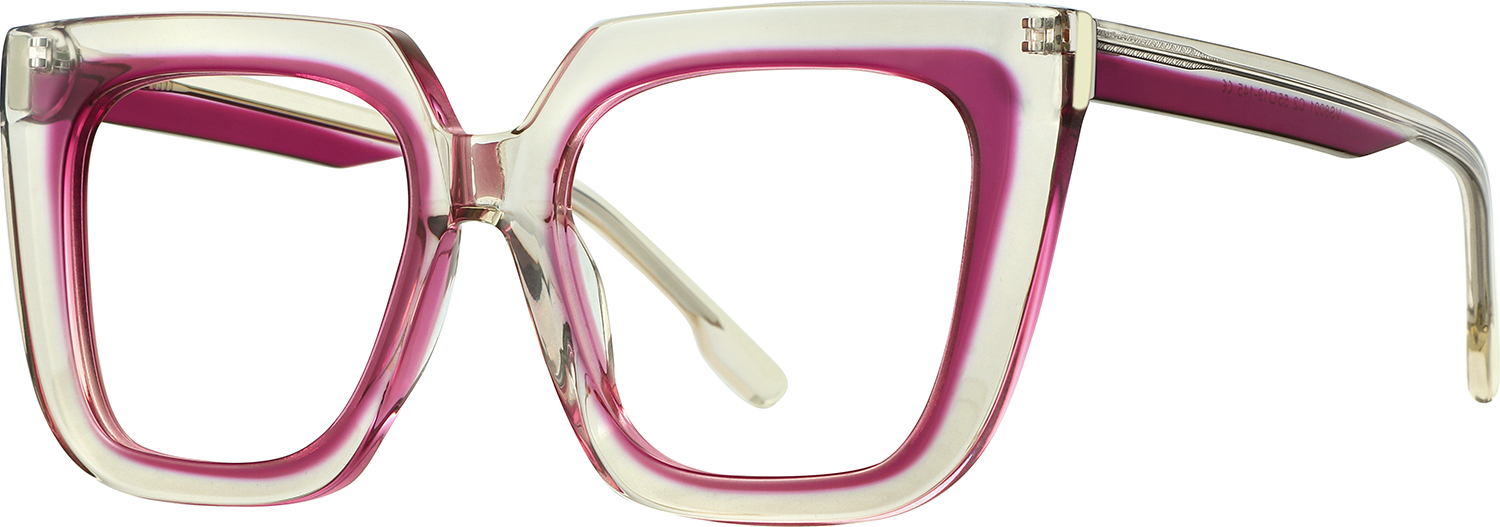 Side view of Fytoo Geometric Two Tone Acetate Full Rim Eyeglasses