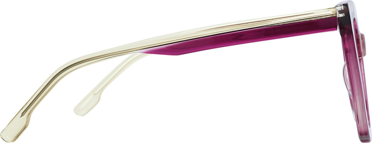 Side view of Fytoo Geometric Two Tone Acetate Full Rim Eyeglasses
