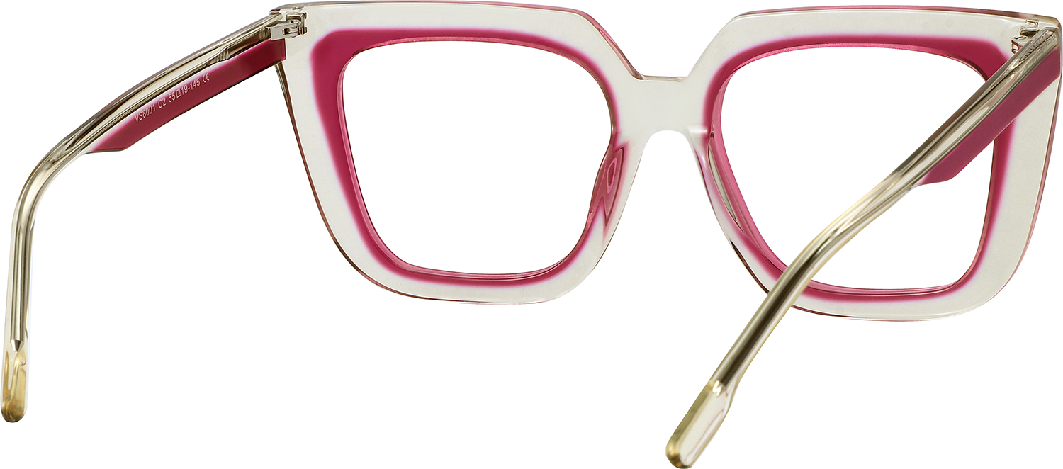 Side view of Fytoo Geometric Two Tone Acetate Full Rim Eyeglasses