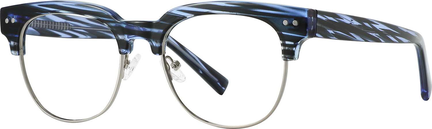 Side view of Fytoo Browline Two Tone TR90 Metal Full Rim Eyeglasses