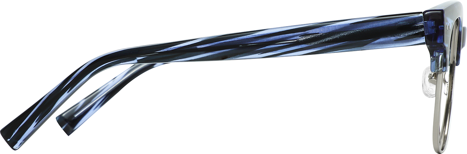 Side view of Fytoo Browline Two Tone TR90 Metal Full Rim Eyeglasses