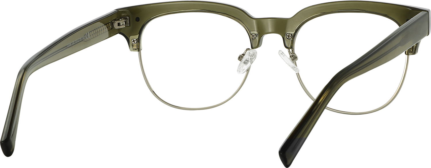 Side view of Fytoo Browline Green TR90 Metal Full Rim Eyeglasses
