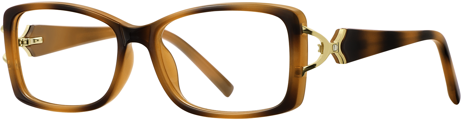 Side view of Fytoo Rectangle Tortoiseshell TR90 Full Rim Eyeglasses