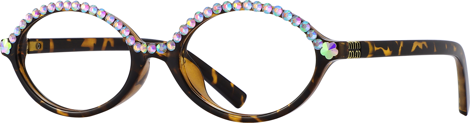 Side view of Fytoo Cateye Diamond TR90 Full Rim Eyeglasses