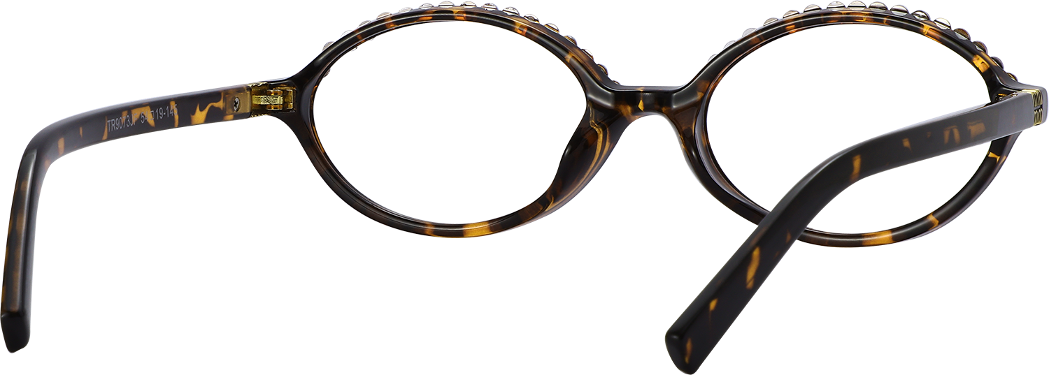 Side view of Fytoo Cateye Diamond TR90 Full Rim Eyeglasses