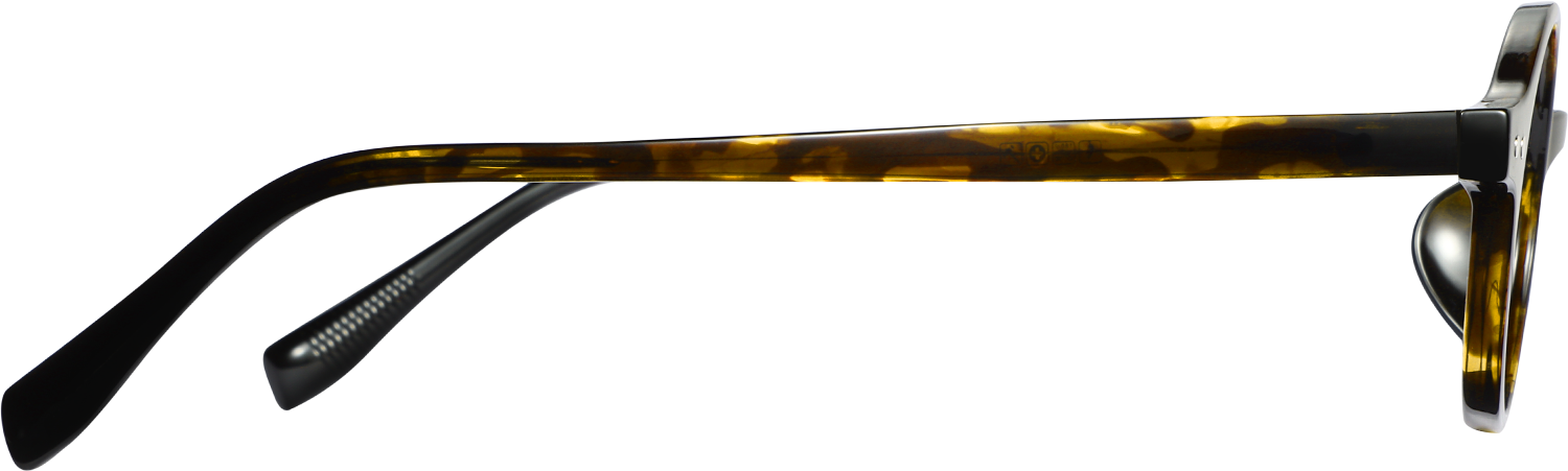 Side view of Fytoo Oval Tortoiseshell TR90 Full Rim Eyeglasses