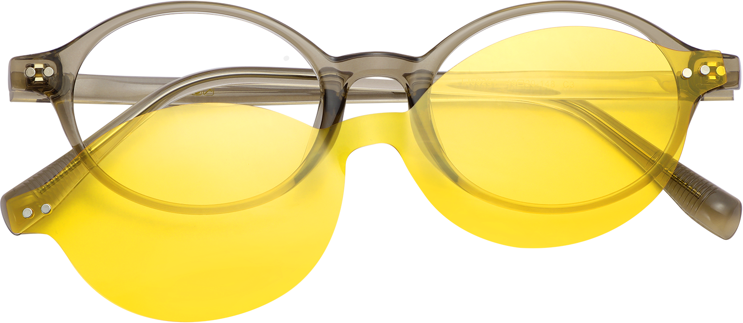 Fytoo Oval Brown TR90 Full Rim Eyeglasses-image-FT856095-02