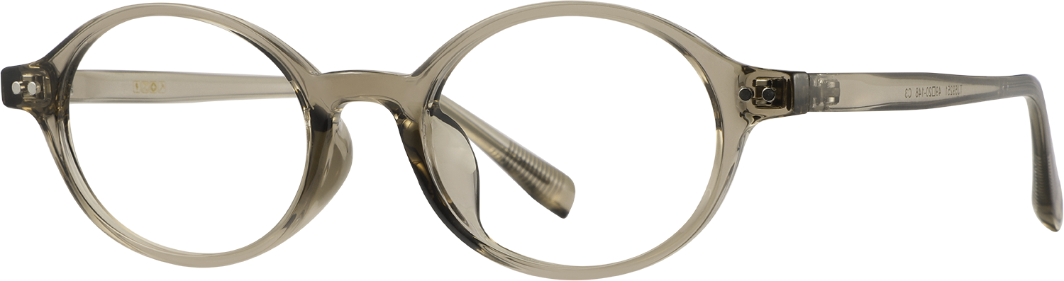 Side view of Fytoo Oval Brown TR90 Full Rim Eyeglasses