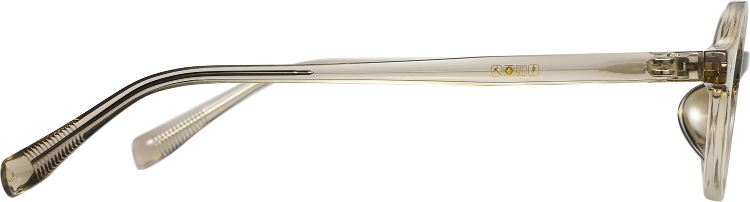Side view of Fytoo Oval Brown TR90 Full Rim Eyeglasses