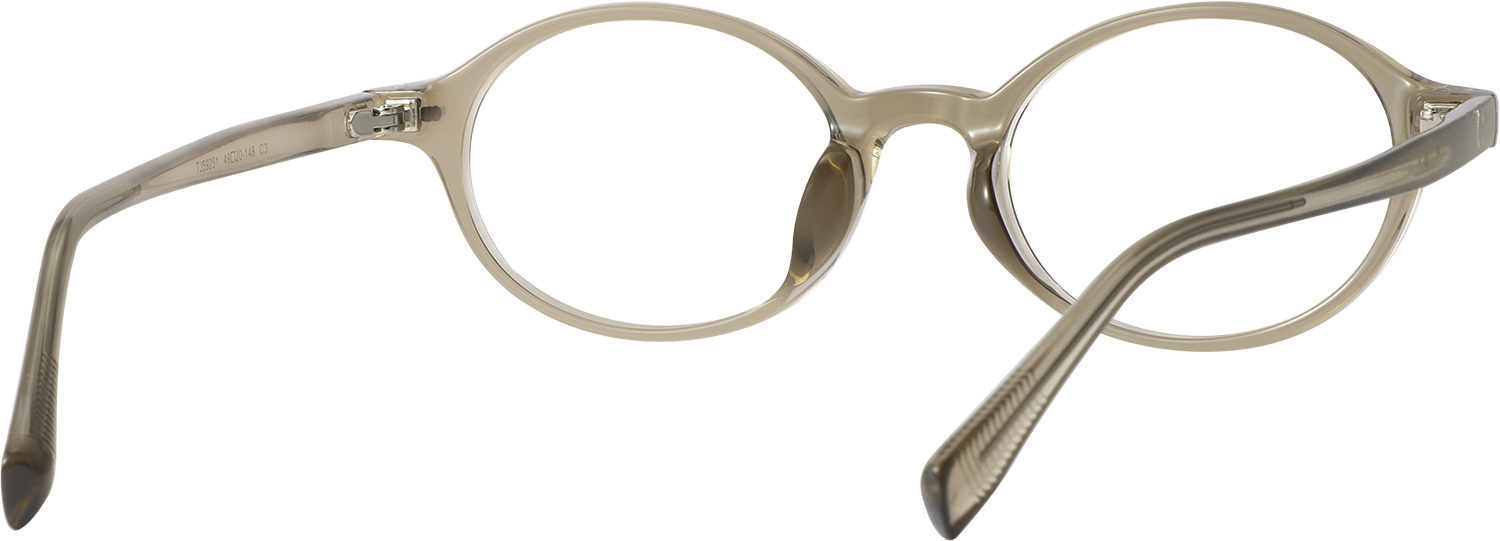 Side view of Fytoo Oval Brown TR90 Full Rim Eyeglasses