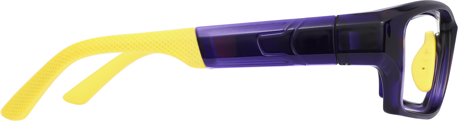 Side view of Fytoo Geometric Purple TR90 Full Rim Eyeglasses