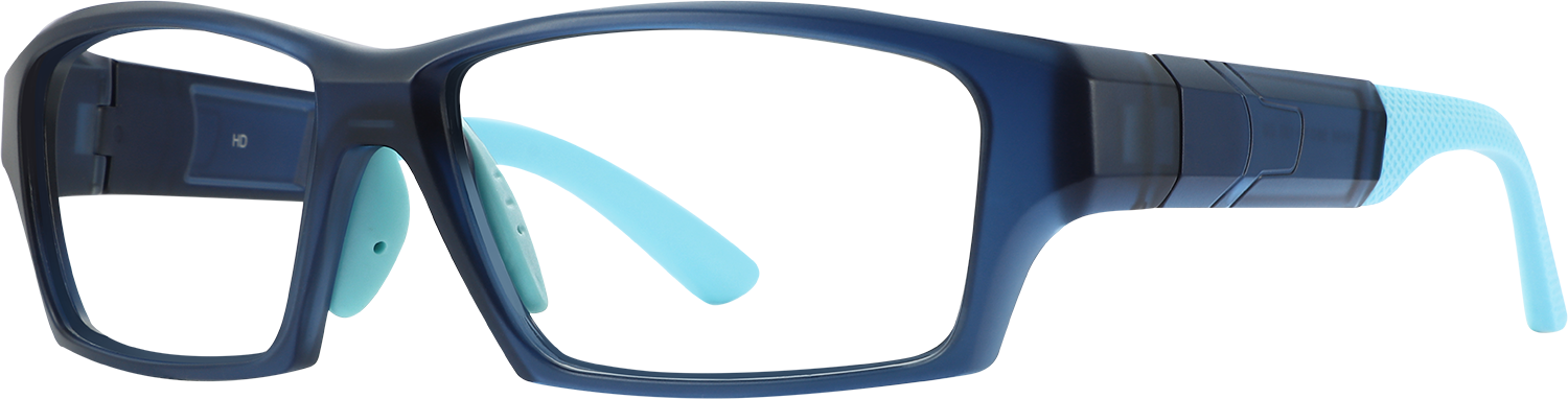 Side view of Fytoo Geometric Blue TR90 Full Rim Eyeglasses